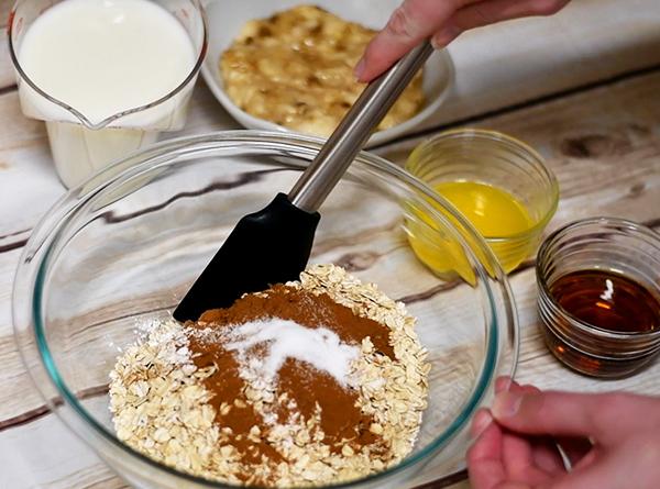 Banana Walnut Oatmeal Squares - Step 2